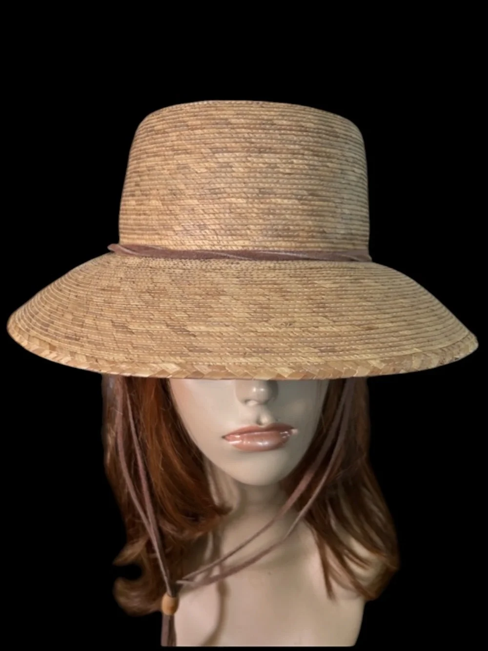 Vintage Straw Sun Hat with Chin Cord - Picture 10 of 10